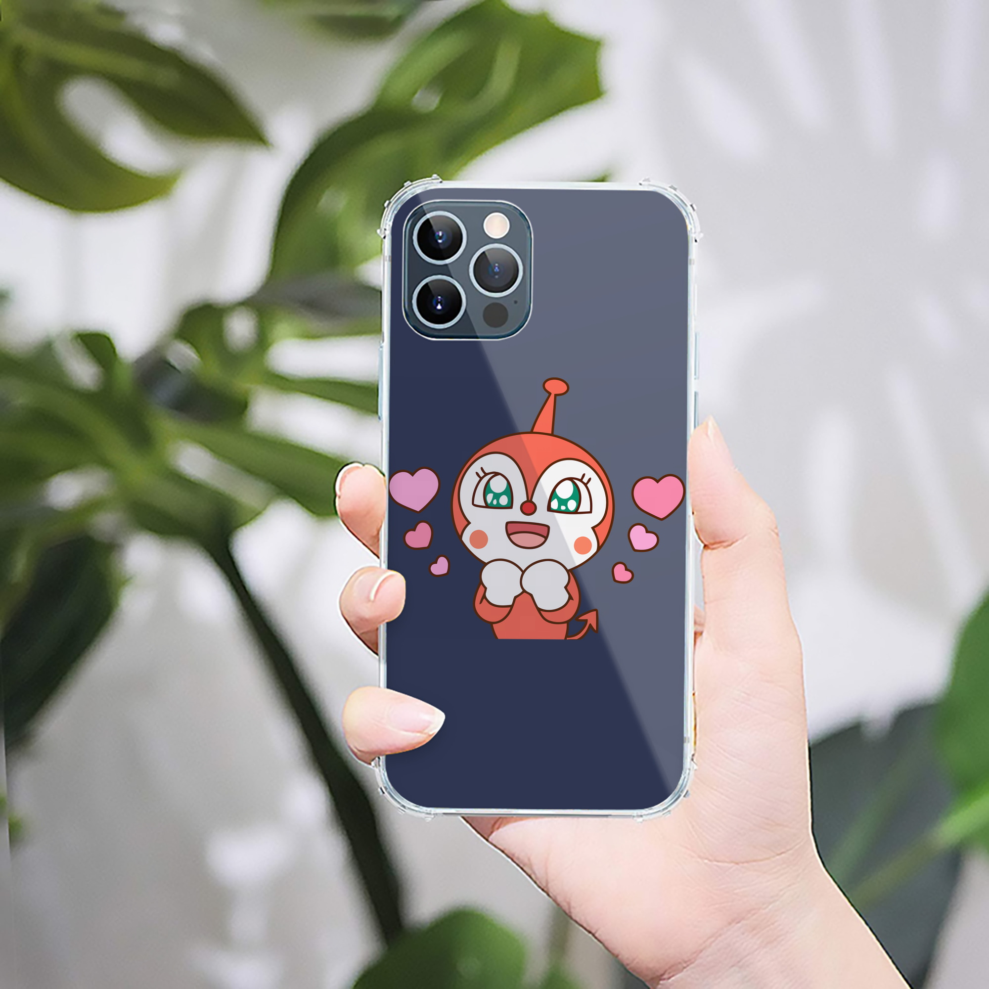 （画像用） アンパンマン Anpanman 【iPhone 12シリーズ対応】透明スマホケース（クリアソフトケース）